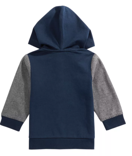 First Impressions Boy's Hooded Patchwork Jacket Various Blue Size 12MOS