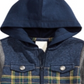 First Impressions Boy's Hooded Patchwork Jacket Various Blue Size 12MOS