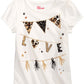Epic Threads Toddler Girl's Love Flags T-Shirt White Size 2T