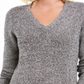 Charter Club Women's  Marled V Neck Sweater Black Size Petite XL