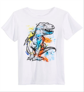 Epic Threads Little Boy's Big T Rex T-Shirt White Size 5
