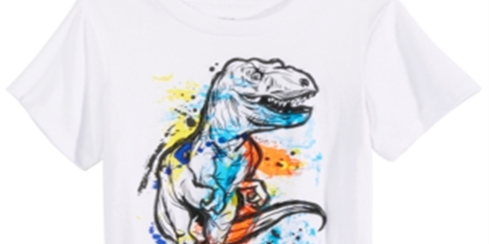 Epic Threads Little Boy's Big T Rex T-Shirt White Size 5