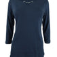 Karen Scott Women's Three Quarter Sleeve Top Blue Size X-Small