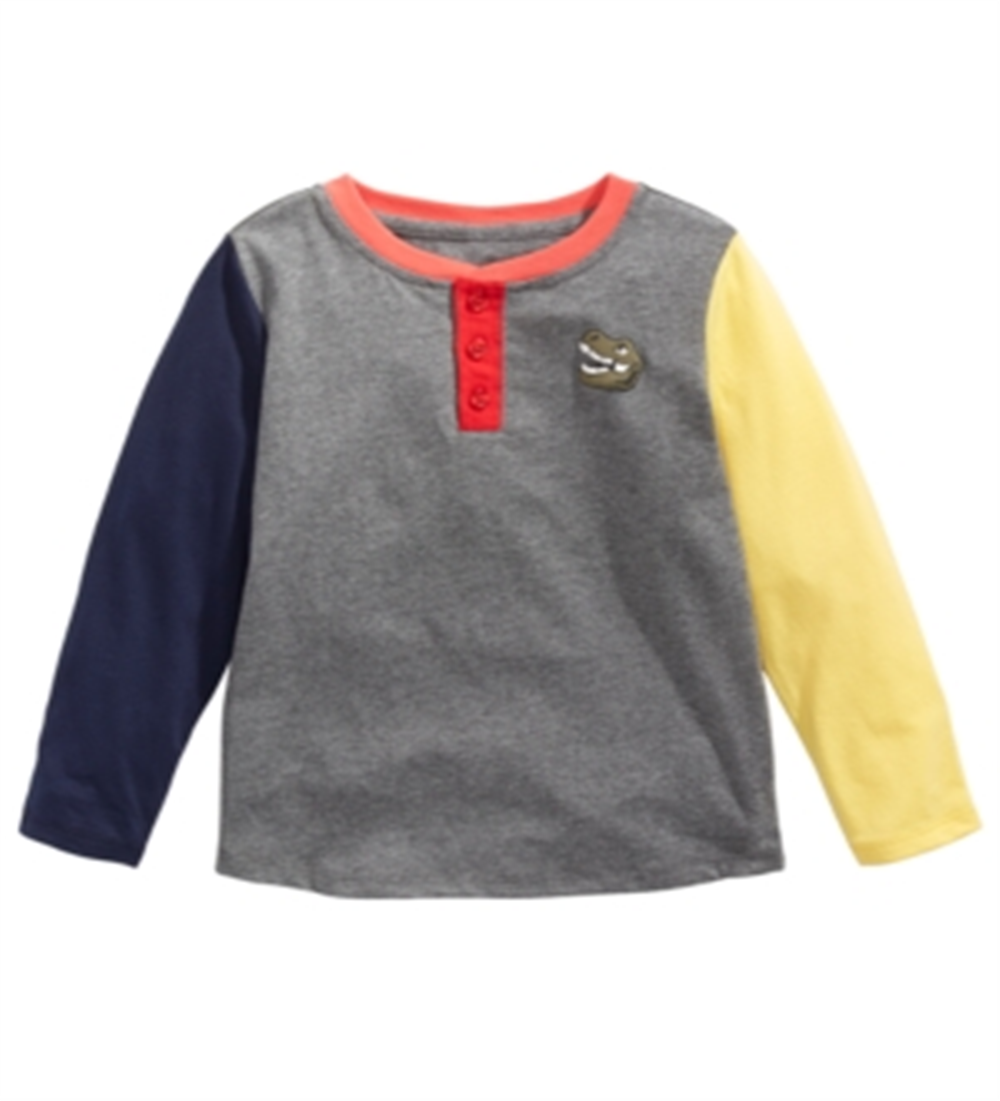 Epic Threads Little Boy's Colorblocked Dinosaur Print T-Shirt Gray Size 5
