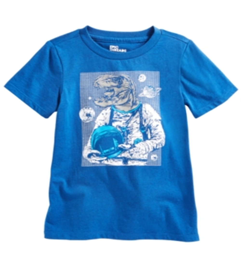Epic Threads Toddler Boy's Space Dino T-Shirt Blue Size 4T