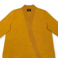 JM Collection Women's Textured Hem Cascade Front Cardigan Yellow Size Large