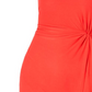 Ultra Flirt Women's Juniors Solid Knot Front MIDI Dress Red Size XS