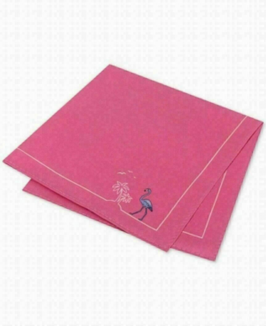 Tommy Hilfiger Men's Flamingo Pride Silk Pocket Square Pink Size Regular
