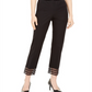 Alfani Women's Lace Hem Ankle Pants Black Size 6 Petite