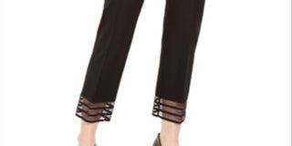 Alfani Women's Lace Hem Ankle Pants Black Size 6 Petite