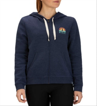 Hurley Women's Sail Away Logo Graphic Zip Hoodie -Blue Size -M