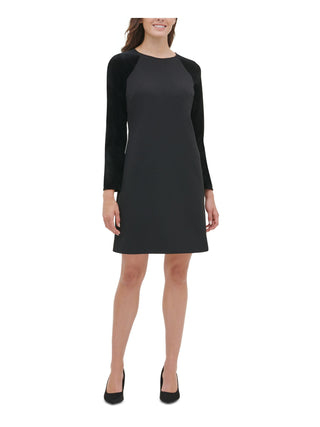 Tommy Hilfiger Women's Velvet Mini Cocktail and Party Dress Black Size 2 Petite