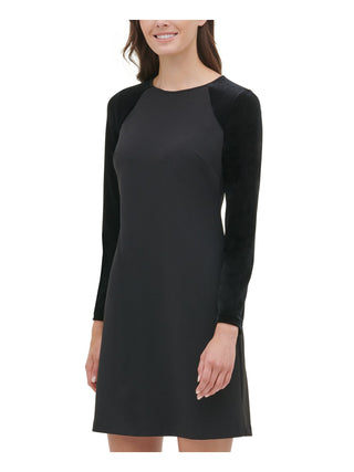 Tommy Hilfiger Women's Velvet Mini Cocktail and Party Dress Black Size 2 Petite