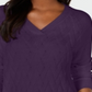 Karen Scott Women's Basket Stitch Sweater Purple Size Large