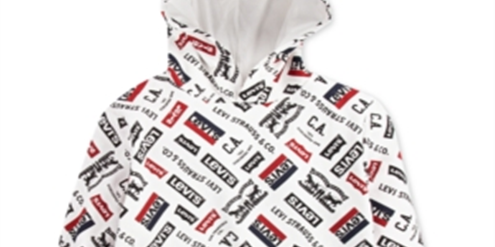 Levi's Little Boy's Fleece Logo Hoodie White Size 7