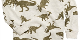 Epic Threads Little Boy's Dino Thermal T-Shirt Brown Size 7