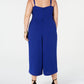 Emerald Sundae Women's Spaghetti Strap V Neck Wide Leg Evening Jumpsuit Blue Size 2X