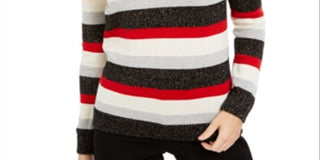 Charter Club Women's Striped Sweater Black Multi Size Petite XL