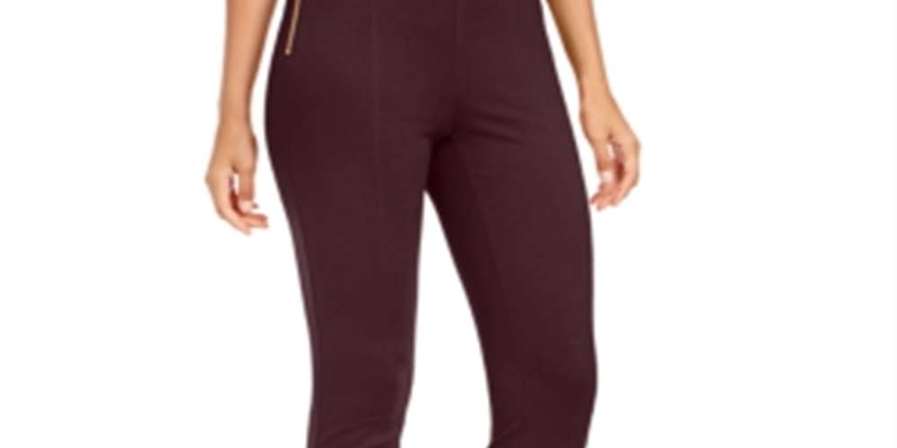 INC International Concepts Women's High Rise Curvy Skinny Pants Red Size 0