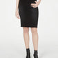 INC International Concepts Women's Raw Edge Jean Skirt Black Size 6