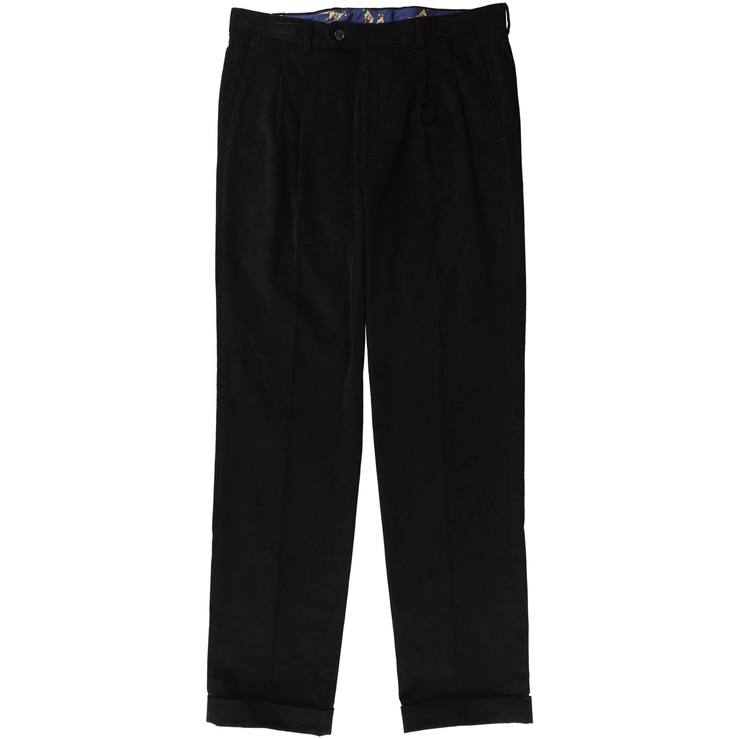 Ralph Lauren Men's Solid Casual Corduroy Pants Black Size 46x32