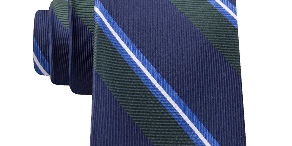 Tommy Hilfiger Men's Silk Professional Neck Tie Green Size Regular