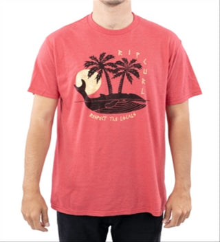 Rip Curl Men's Monstro Graphic T-Shirt Red Size L