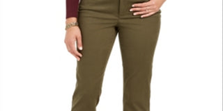 Charter Club Women's Lexington Straight Leg Jeans with tailored tops and tees Green Size 16