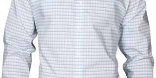 Calvin Klein Men's Logo Slim Fit Stretch Collar Dress Shirt Blue Size 17.5X34X35