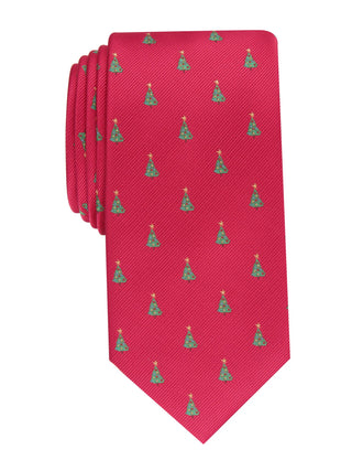 Club Room Men's Graphic Classic Neck Tie Red Size Regular