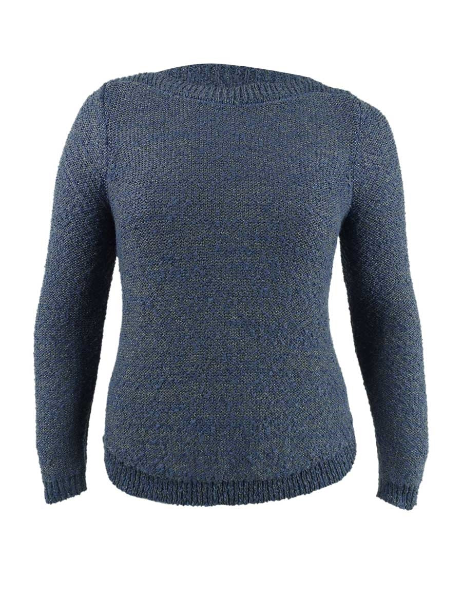 INC International Concepts Women's Shine Sweater Blue Size Petite Large