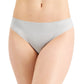 Calvin Klein Women's Invisibles Line Thong Panty Gray Size X-Small