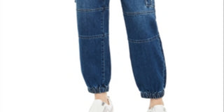 INC International Concepts Women's Cargo Ankle Jogger Jeans Blue Size 2