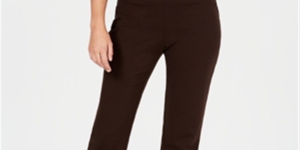 Charter Club Women's Pull on Ponte Knit Pants Brown Size 16X3