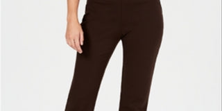 Charter Club Women's Pull on Ponte Knit Pants Brown Size 16X3