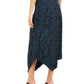 Alfani Women's Patterned MIDI Shift Skirt Blue Size 6