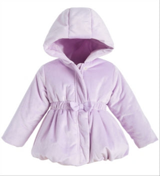 First Impressions Baby Girl's Velvet Bubble Coat Purple Size 0-3 Months