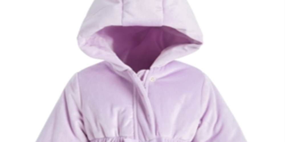 First Impressions Baby Girl's Velvet Bubble Coat Purple Size 0-3 Months