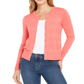 Charter Club Women's Textured Cardigan Pink Size Large