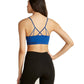 DKNY Women's Low Impact Fitness Sports Bra Blue Size X-Large