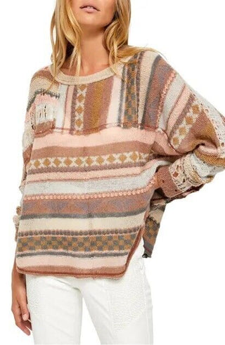 Free People Women's Skies Poncho Brown Size X-Small