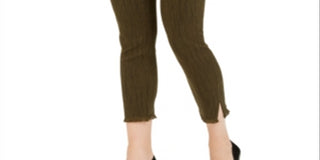 Alfani Women's Fringe Hem Ankle Pants Green Size -4P