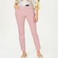 Charter Club Women's Newport Tummy Control Slim Fit Pants Pink Size 6