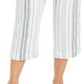 Charter Club Women's Striped Capri Pants Blue Size Medium