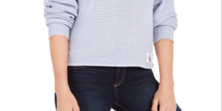 Calvin Klein Women's Cotton Sweater Blue Size Medium