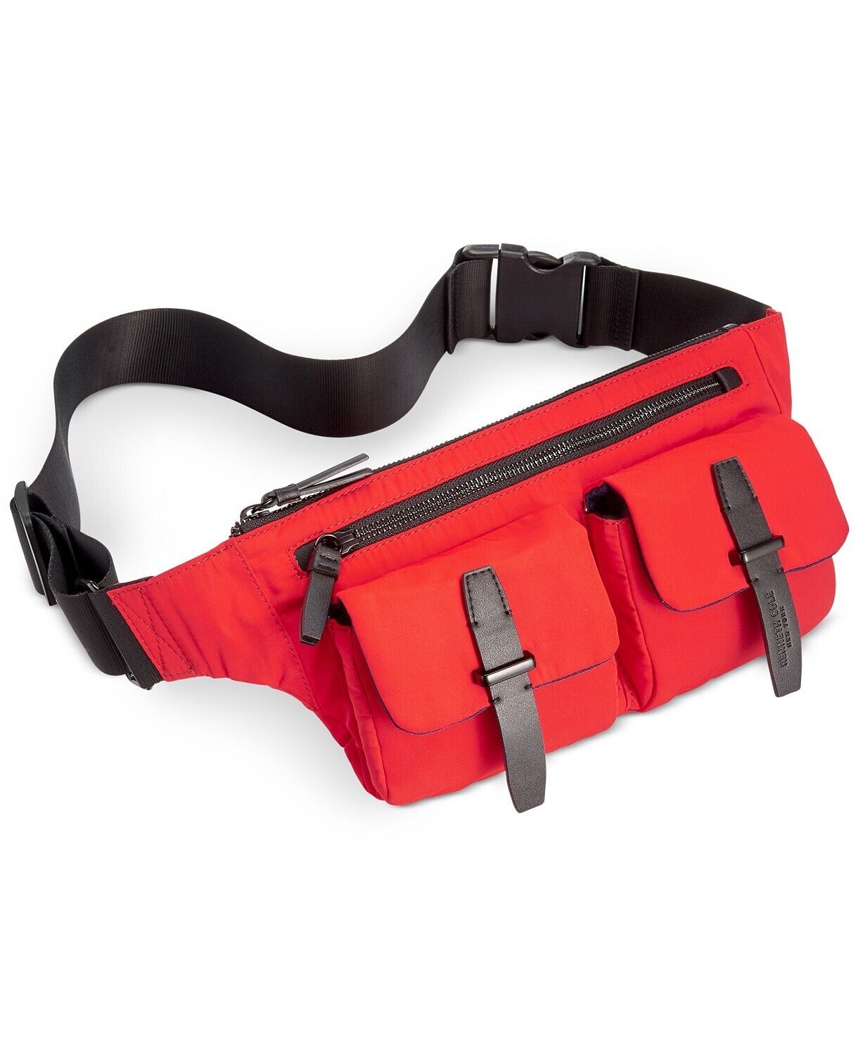 Kenneth Cole New York Women's Crossbody Vesey Belt Techni Cole Puffy Bag Red Size Regular