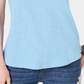 Style & Co Women's Cuffed Sleeve Cotton T-Shirt Blue Size X-Small