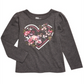 Epic Threads Toddler Girl's Heart Flower T-Shirt Gray Size 4T