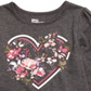 Epic Threads Toddler Girl's Heart Flower T-Shirt Gray Size 4T