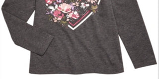 Epic Threads Toddler Girl's Heart Flower T-Shirt Gray Size 4T